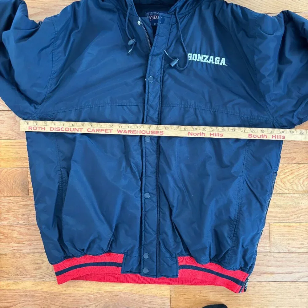 Vintage‎ Champs Gonzaga Bulldogs Jacket Mens XL NCAA Full Zip Embroidered Nylon